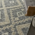 thumbnail image 6 of Nourison Scandinavian Shag Tribal Grey/Ivory Area Rug, 6 of 9