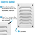 thumbnail image 4 of Uxcell 6 x 12 Inch 304 Stainless Steel Vent Cover, Screen Air Grille HVAC Louvered Grill, Silver Tone, 4 of 7