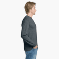 thumbnail image 6 of Gildan Crew Neck Heavy Cotton T-Shirt, Men's Long Sleeve Classic Fit Tee, Dark Heather, S, 12 Pack, 6 of 7