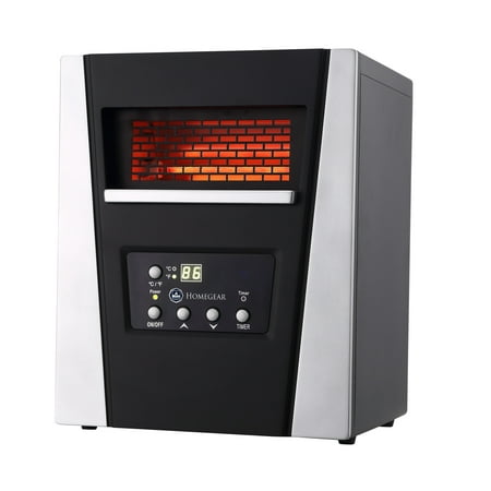 Homegear 1500 SqFt Infrared Electric Portable Space Heater Black +Remote