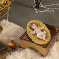 thumbnail image 3 of JJKBVCLO Resin Baby In The Manger Statue Christmas Interior Decoration Hand Carved Painted Crafts, 3 of 5