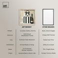 thumbnail image 6 of Black and White Striped Glam Shadowbox Print Fashion Art Prints by Art Remedy, Blonde Frame, 24 x 24, 6 of 7
