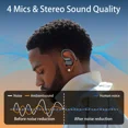 thumbnail image 4 of Auriculares inalámbricos Bluetooth 5.3 con estuche de carga con pantalla LED, conexión automática, larga duración, 4 of 5