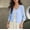 Blue, variant on Generic 2025 Women's Long Sleeve Crochet Knit Button Down Cardigan Cropped Lightweight Sweaters Tops