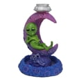 thumbnail image 3 of UFO Green Roswell Alien Sleeping On Crescent Crater Moon Backflow Incense Burner, 3 of 10