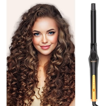 GVN Curling Irons 1 1/4 Inch Waver Curling Wand Ceramic Tourmaline Hair Curler Dual Voltage Curlers Long Lasting Curls & Waves Hair Wand with 5 Heat Settings Glove Clips Include(Amazon banned)