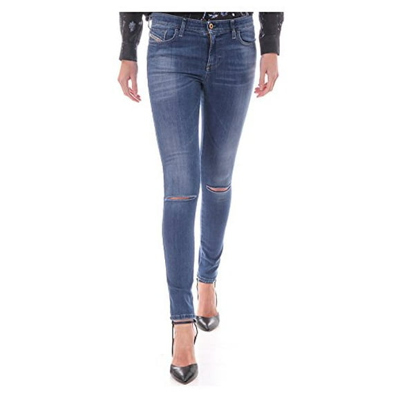 Diesel Womens Skinzee 08F26 Super Skinny Jeans Blue Denim 26W x 30L