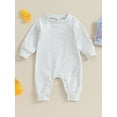 thumbnail image 2 of Wassery Baby Boys Girls Fall One Piece Jumpsuits Newborn Boys Girls Long Sleeve Romper Pants Infant Boys Girls Spring Bodysuit Clothes 0-18M, 2 of 9