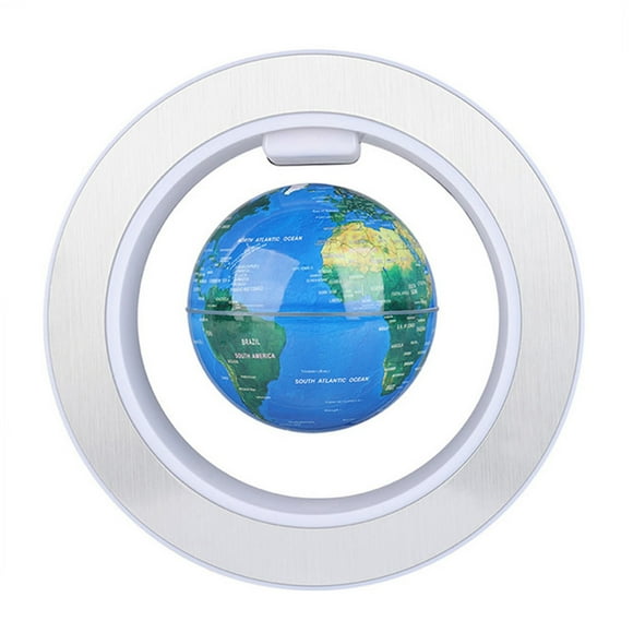 Floating Globe Magnetic Levitation Rotating World Map Globe with LED Light Decor