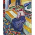 thumbnail image 3 of Edvard Munch 15x18 Black Modern Framed Museum Art Print Titled - Woman Seated on a Couch (1919), 3 of 5