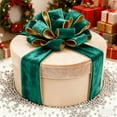 thumbnail image 4 of 4Rolls Velvet Ribbon for Wrapping,3.94 Inch Widex10 Yards Christmas Silk Velvet Ribbon for Gift Wrapping, Holiday Decor, Xmas Bow,Wreath Making,Floral Bouquets,Tree Topper and DIY Craft Projects, 4 of 6