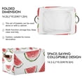 thumbnail image 2 of Yayeee 2 Pack Canvas Storage Basket with Handles for Shelves Fabric Bins Closet Organizer, Watermelon Pattern, 2 of 8