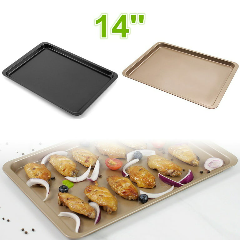2pcs, Baking Sheets, 8.9''x11'', Carbon Steel Baking Pans, Non-Stick Cookie  Sheet, Grilling Trays, Oven Accessories, Baking Tools, Kitchen Gadgets, Ki