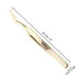 thumbnail image 2 of Unique Bargains 1 Pc Women Eyelash Extension Tweezers for Beauty Parlor Gold Tone Stainless Steel, 2 of 3