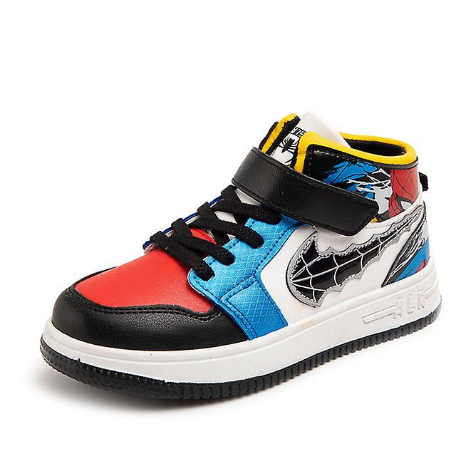 Zapatillas Spiderman para niños, zapatillas de baloncesto suaves, informales, de alta calidad