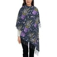 thumbnail image 3 of Gaeub Lavender Flowers Print Tassel Scarf,Wraps Scarves for Women,Winter Scarf,Cold Weather Shawls,Ideal for Travel, 3 of 8