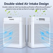 Air Purifiers for Home Large Room Up to 2500 Ft² With Double Air Intake,Washable Pre-Filters, Air Purifier for Bedroom ,HEPA Air Cleaner for Dust, Pets,White