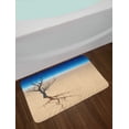 thumbnail image 2 of Dune Bath Mat, Graphic Design of a Dead Tree in the Middle of a Desert, Plush Bathroom Decor Mat with Non Slip Backing, 29.5" X 17.5", Sand Brown Night Blue, by Ambesonne, 2 of 2