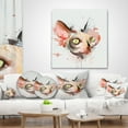 thumbnail image 4 of Designart Red Faced Cat Watercolor Sketch - Animal Throw Pillow - 16x16, 4 of 5