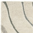 thumbnail image 5 of SAFAVIEH Florida Tabitha Geometric Waves Shag Runner Rug, Cream/Light Blue, 2'3" x 7', 5 of 8