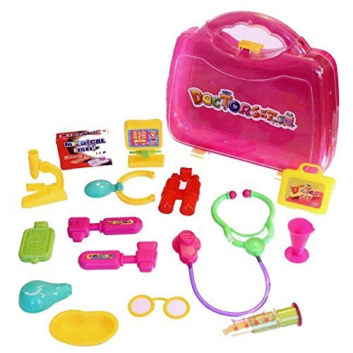 dazzling toys Kids 16 Piece Little Doll Doctors Medical Kit Adorable