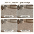 thumbnail image 7 of ODIKA 4'x6' Gray Beige Intricate Geometric Design Washable Area Rug Elegant Charcoal Motif with Classic Borders for Dorm Room, Small Living Stain Resistant Low Profile, Easy Care, 7 of 7