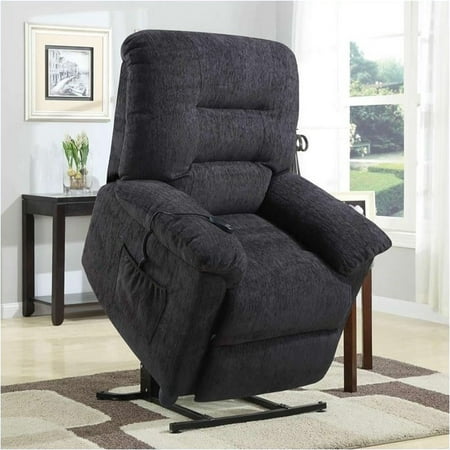 Bowery Hill Power Lift Recliner Chair with Remote Control in Dark