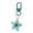 Blue, variant on Fashionable Flower Keychain With Quick Release Carabiner Designs Fshion Statement Pieces for Easy Attachment Use