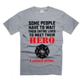 thumbnail image 5 of Firefighter Parent Shirts Firefighter shirts For Mother Father I Raised Mine Hero Shirt (Large Navy Blue), 5 of 6