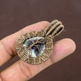 thumbnail image 4 of Natural Tree Of Life Sage Amethyst Gemstone Copper Wire Wrap Pendant 2.17", 4 of 4