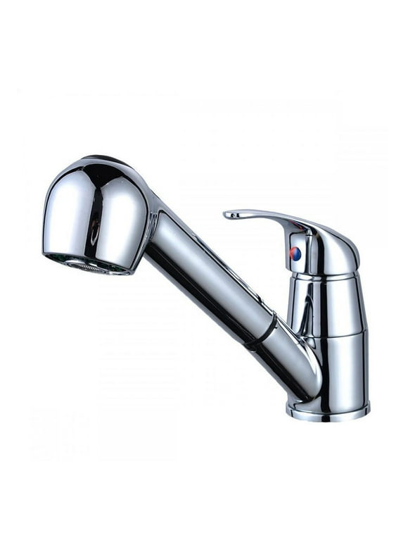 Momine Kitchen Sink Chrome Single Handle Mixer Tap Swivel Pull Out Spray Faucet Spout
