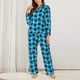 thumbnail image 2 of Balery Bowling Balls Conjunto de Pijama con Estampado para Mujer, Conjunto de Dos Piezas con Manga Larga, Ropa de Dormir Suave con Bolsillos, Pijamas Cómodos-Small, 2 of 7