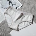 thumbnail image 1 of Calzoncillos de mujer, mezclas de algodón, ropa interior vintage elástica y transpirable Irfora Gris claro L, 1 of 6