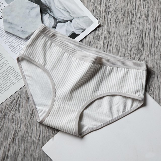 Calzoncillos de mujer, mezclas de algodón, ropa interior vintage elástica y transpirable Irfora Gris claro L