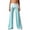 Blue, variant on Krdevn Women's Striped Fold-Over Waist Wide Leg Pants Flowy High Waist Casual Loose Fit Trousers
