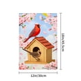 thumbnail image 4 of Jbralid Cardinal And Birdhouse With Cherry Blossoms Linen Garden Flag For Spring Summer Home Outdoor Garden Yard Door Decor 12x18 inch, 4 of 5