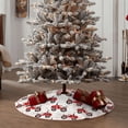 thumbnail image 4 of Sikiie Red Wheeled Tractors Nativity Christmas Tree Skirt, Jesus Christian Winter Holiday Tree Mat Decoration(30-48IN)48", 4 of 6