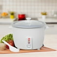 thumbnail image 4 of Bene Casa Electric Rice Cooker 6 Cup Rice Pot with Glass Lid & Food Steamer, White, 4 of 6