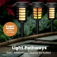 thumbnail image 4 of Bell + Howell Smart Solar Pathway Lights, Warm Flame Outdoor Lighting, 4 of 8