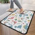thumbnail image 4 of White Dinosaurs Rainbows Plants Pattern Door Rugs,Washable Non Slip Door Mats Indoor,Decorative Door Mats,Entry Mat Indoor for Entrance,Bedroom,Kitchen,Bathroom,30"x17", 4 of 6