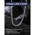 thumbnail image 6 of Bandmax 4MM Cuban Link Chain Necklace for Men Women Stainless Steel Flat Curb Chain 28 Inches Rapper Biker Hip Hop Mens Jewelry for Birthday Gift, 6 of 9