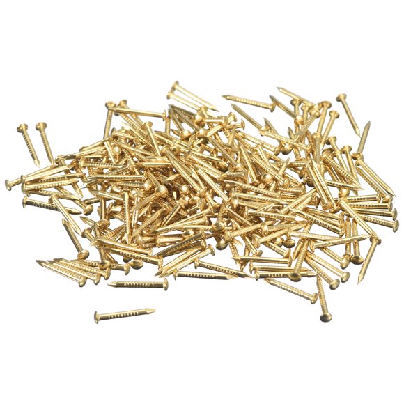 Unique Bargains 250 Petits Ongles Petits 1.2x12mm(DxL) Ongles en Laiton Matériel Ongles Petits Ongles, Ton Laiton