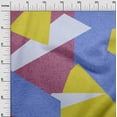 thumbnail image 3 of oneOone Cotton Flex Dark Magenta Fabric Geometric Abstract Random Shapes Sewing Craft Projects Fabric Prints By Yard 40 Inch Wide, 3 of 4
