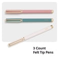 thumbnail image 2 of U Brands Catalina Felt Tip Pens, 3 Count, Soft Touch , 0.77 mm, Black Ink, Medium Point, 2 of 7