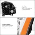 thumbnail image 5 of AJP Distributors Chrome Housing Clear Lens Amber Reflector Signal Factory Style Projector Headlights Driving Lights Lamps Assembly Pair Compatible/Replacement For Nissan Maxima 2004 2005 2006 04 05 06, 5 of 9