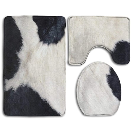 Walmart Gohao Cowhide Printed 3 Piece Bathroom Rugs Set Bath Rug Contour Mat And Toilet Lid Cover From Walmart Daily Mail