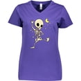 thumbnail image 3 of Inktastic Cute Dancing Skeleton Women's V-Neck T-Shirt, 3 of 5