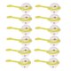 thumbnail image 2 of 12x Star Mini Sonajeros Baby Shake Bells Baby Shower Bautizo Decoración Amarillo Colcomx Mini Sonajeros, 2 of 8