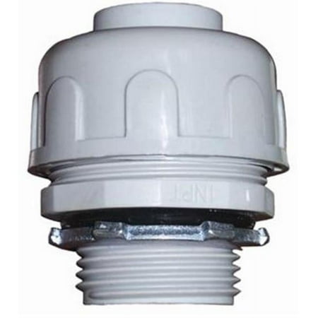 Morris Products 21813 Non-Metallic Liquid Tight Connectors Straight With Steel Locknut 0.5 In.
