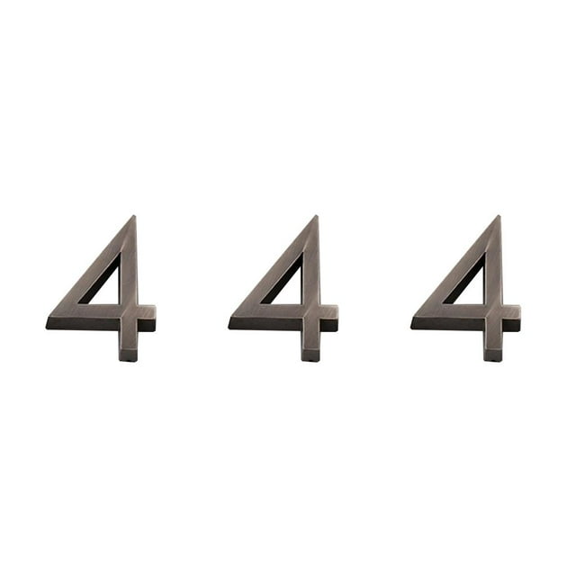 Señal de puerta 3D Cateissary Número 4 Base plana plástico ABS